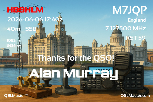QSL Master Card for M7JQP QSO with HB9HLM