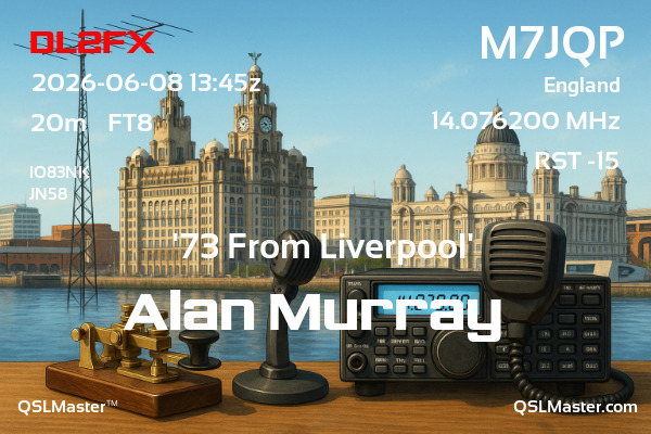 QSL Master Card for M7JQP QSO with DL2FX
