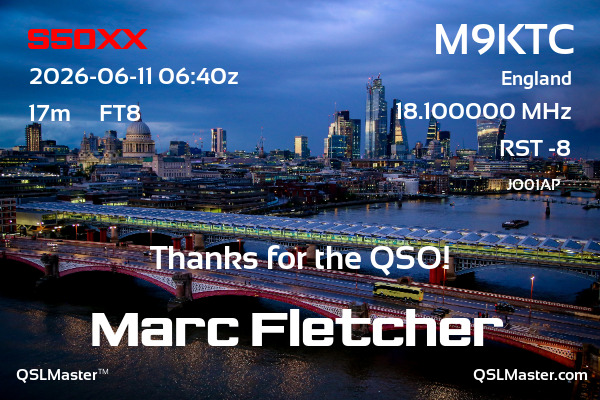 QSL Master Card for M9KTC QSO with S50XX