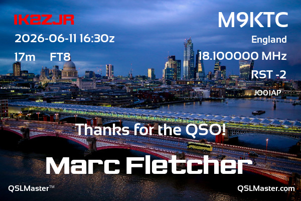 QSL Master Card for M9KTC QSO with IK2ZJR