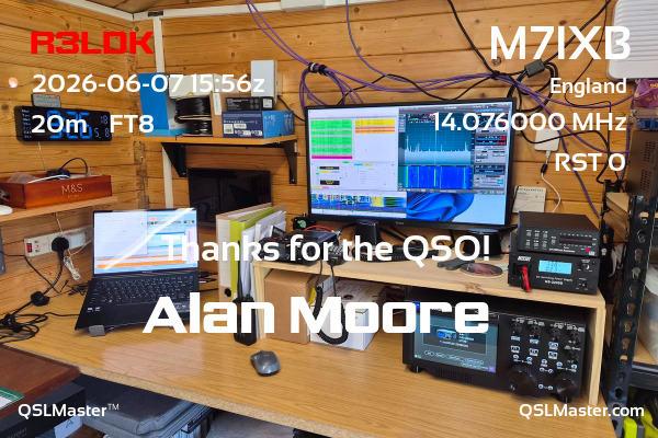 QSL Master Card for M7IXB QSO with R3LDK