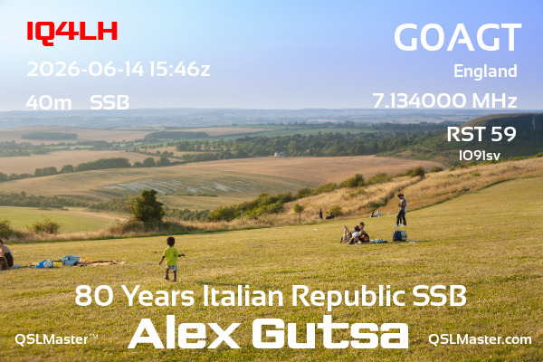 QSL Master Card for G0AGT QSO with IQ4LH
