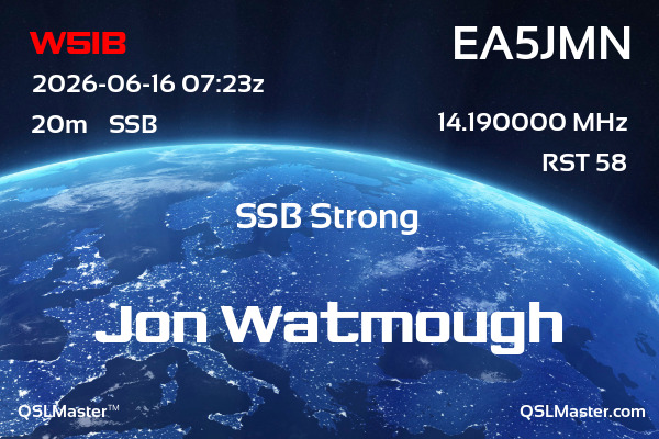 QSL Master Card for EA5JMN QSO with W5IB