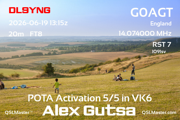 QSL Master Card for G0AGT QSO with DL9YNG