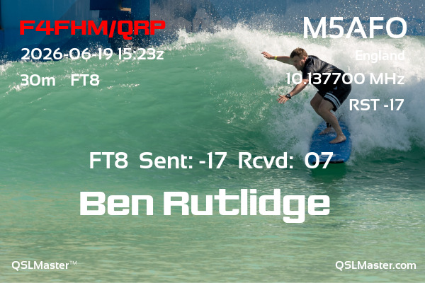 QSL Master Card for M5AFO QSO with F4FHM/QRP
