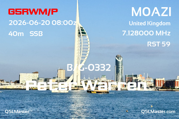 QSL Master Card for M0AZI QSO with G5RWM/P
