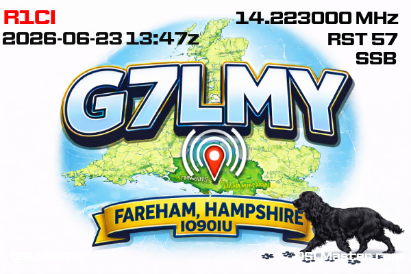 QSL Master Card for G7LMY QSO with R1CI