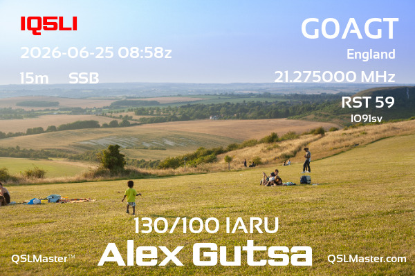 QSL Master Card for G0AGT QSO with IQ5LI