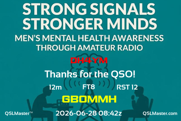 QSL Master Card for GB0MMH QSO with DH4YM