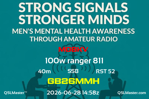 QSL Master Card for GB26MMH QSO with M0BKV