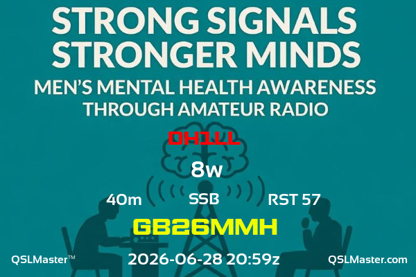 QSL Master Card for GB26MMH QSO with DH1LL