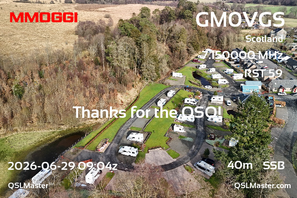 QSL Master Card for GM0VGS QSO with MM0GGI