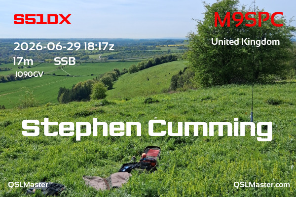 QSL Master Card for M9SPC QSO with S51DX