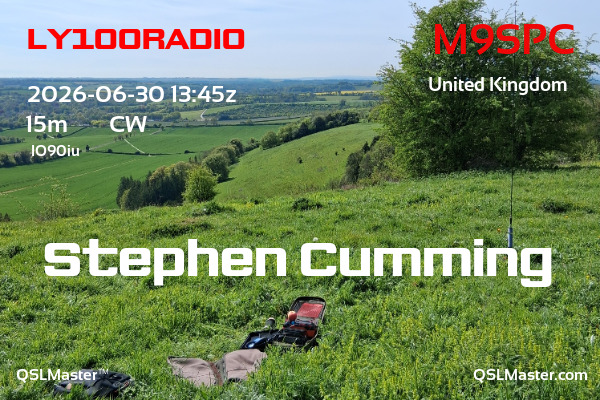QSL Master Card for M9SPC QSO with LY100RADIO