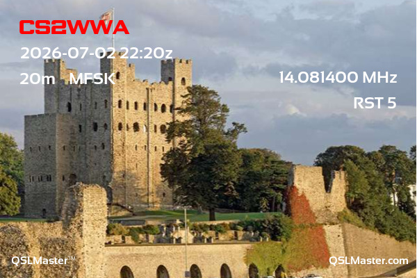 QSL Master Card for M3RIR QSO with CS2WWA