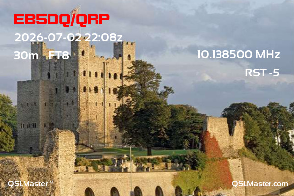 QSL Master Card for M3RIR QSO with EB5DQ/QRP