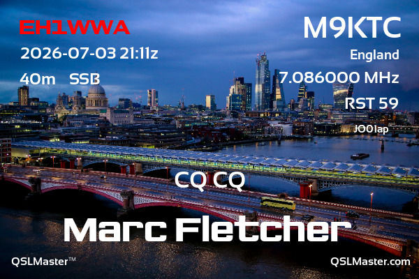 QSL Master Card for M9KTC QSO with EH1WWA