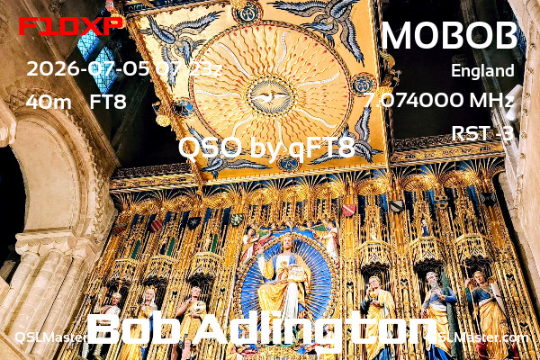 QSL Master Card for M0BOB QSO with F1DXP