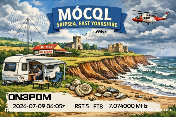 QSL Master Card for M0CQL QSO with ON3PDM