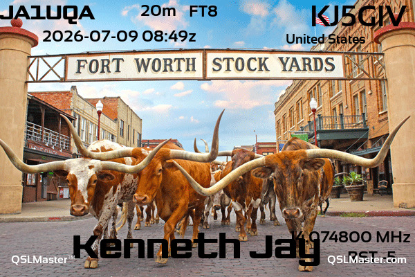 QSL Master Card for KJ5GIV QSO with JA1UQA