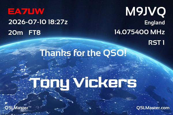 QSL Master Card for M9JVQ QSO with EA7UW