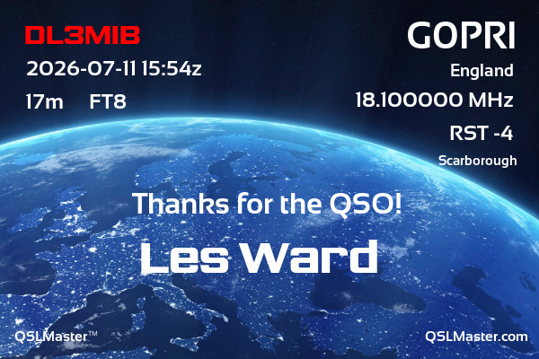 QSL Master Card for G0PRI QSO with DL3MIB