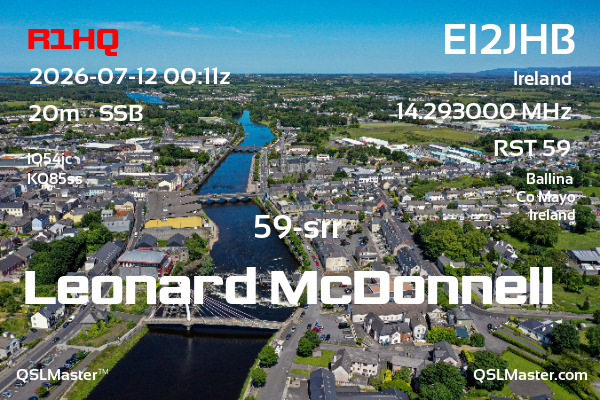 QSL Master Card for EI2JHB QSO with R1HQ