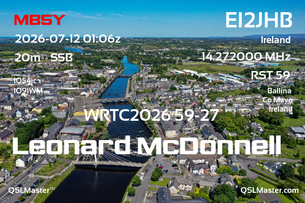 QSL Master Card for EI2JHB QSO with MB5Y