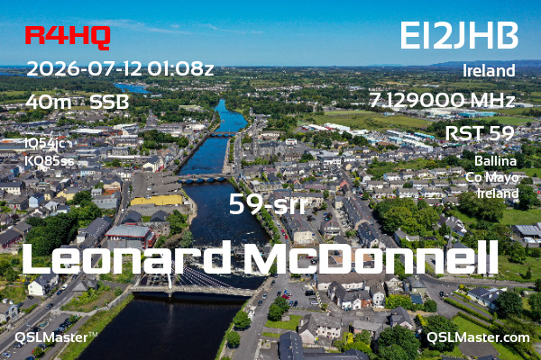QSL Master Card for EI2JHB QSO with R4HQ