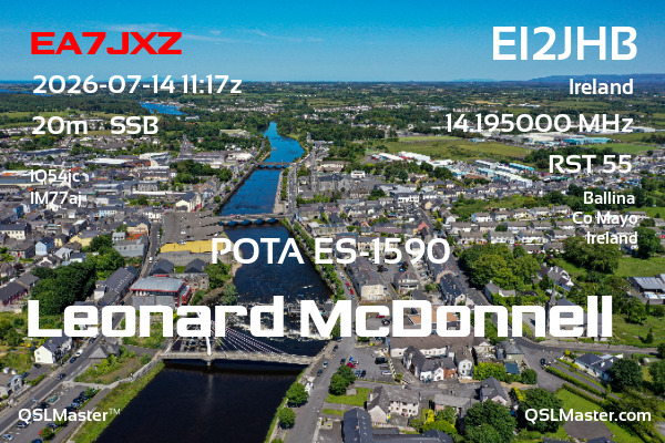 QSL Master Card for EI2JHB QSO with EA7JXZ