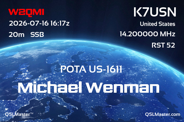 QSL Master Card for K7USN QSO with W2QMI