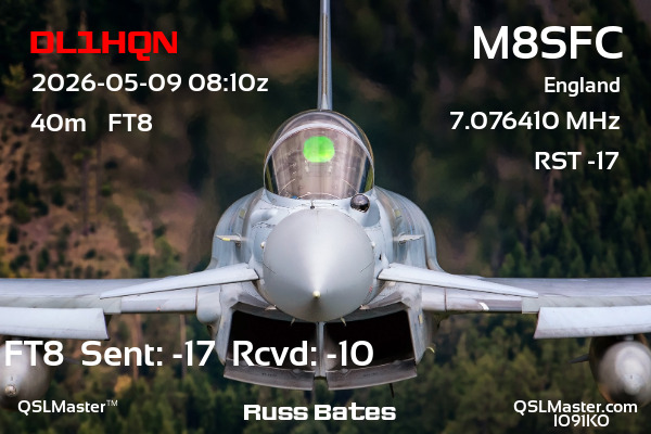 QSL Master Card for M8SFC QSO with DL1HQN
