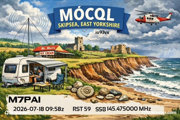 QSL Master Card for M0CQL QSO with M7PAI