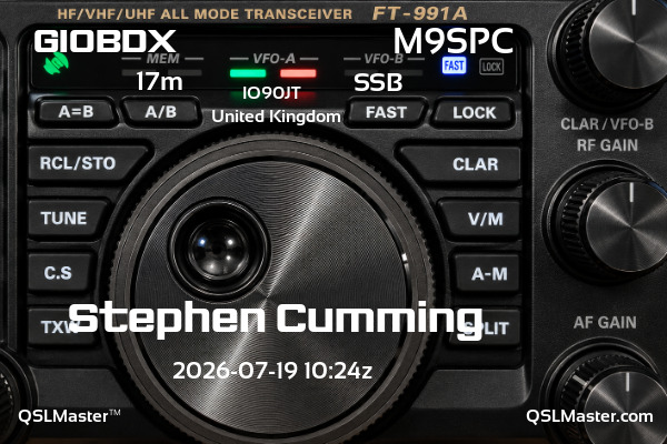 QSL Master Card for M9SPC QSO with GI0BDX