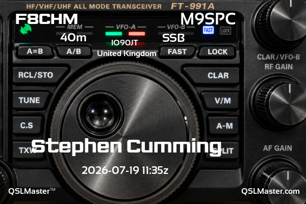 QSL Master Card for M9SPC QSO with F8CHM