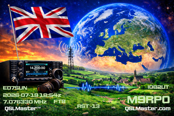 QSL Master Card for M9RPO QSO with ED7SUN