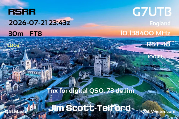 QSL Master Card for G7UTB QSO with R5RR