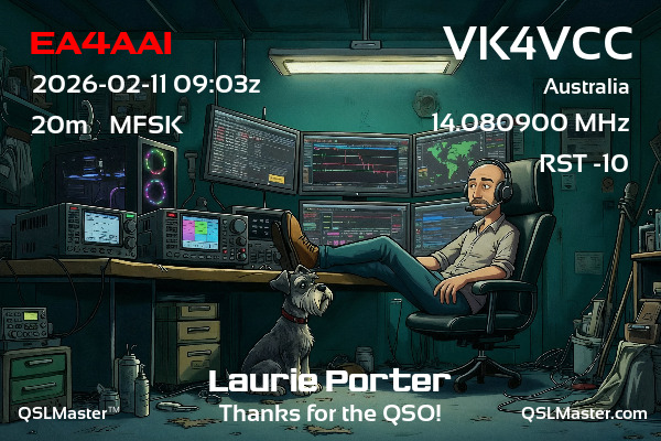 QSL Master Card for VK4VCC QSO with EA4AAI