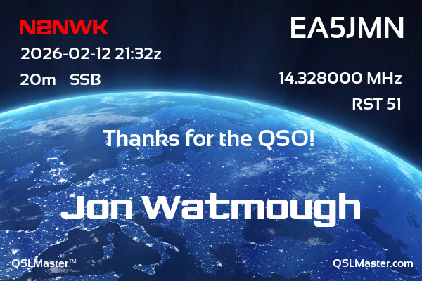 QSL Master Card for EA5JMN QSO with N2NWK