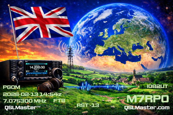 QSL Master Card for M7RPO QSO with PG0M