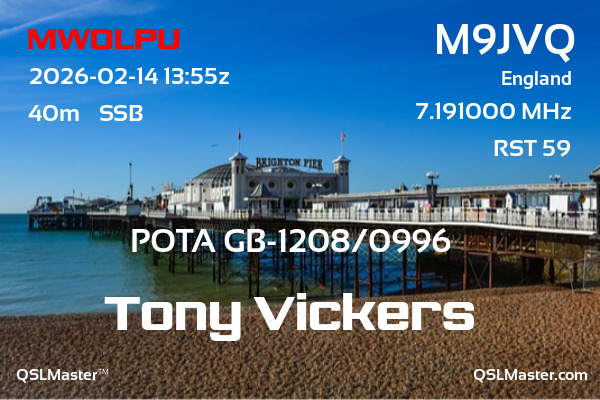 QSL Master Card for M9JVQ QSO with MW0LPU