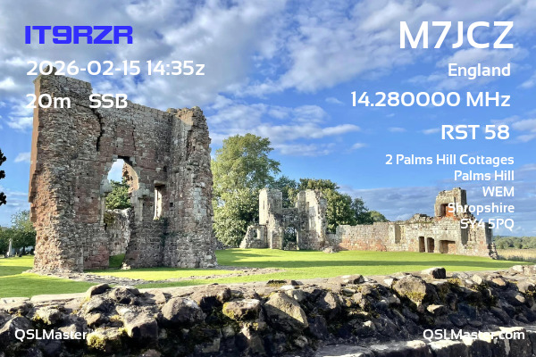 QSL Master Card for M7JCZ QSO with IT9RZR