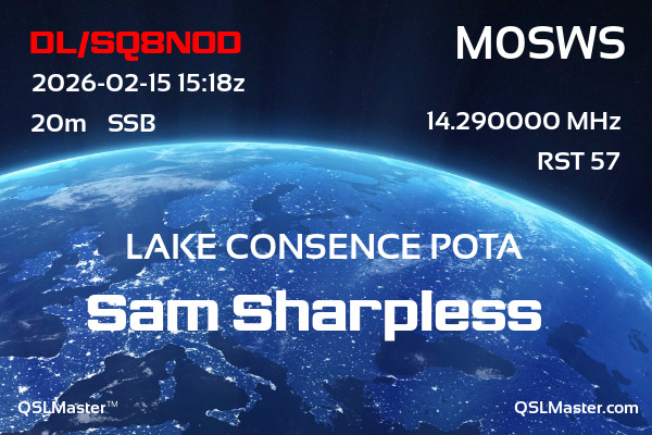QSL Master Card for M0SWS QSO with DL/SQ8NOD