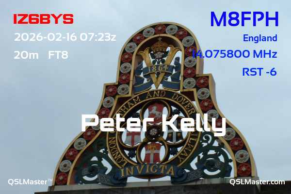 QSL Master Card for M8FPH QSO with IZ6BYS