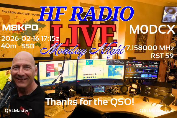 QSL Master Card for M0DCX QSO with M8KPD