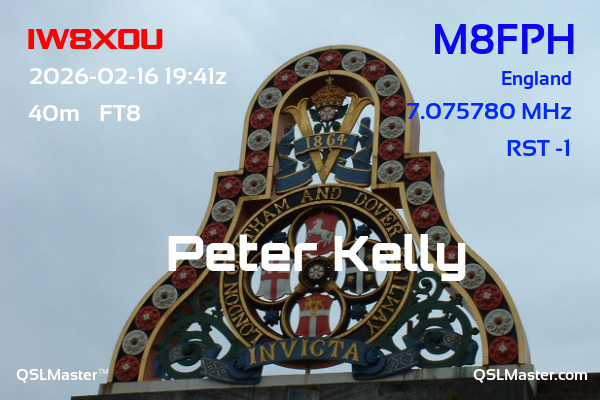 QSL Master Card for M8FPH QSO with IW8XOU