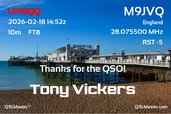QSL Master Card for M9JVQ QSO with UR9QQ
