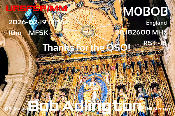 QSL Master Card for M0BOB QSO with UR5FSP/MM