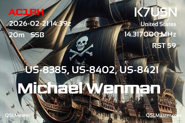 QSL Master Card for K7USN QSO with AC1RH