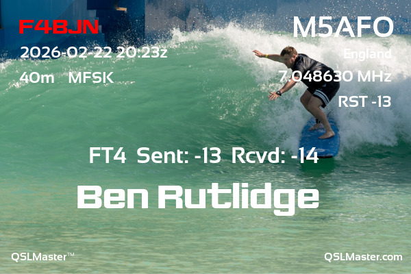 QSL Master Card for M5AFO QSO with F4BJN